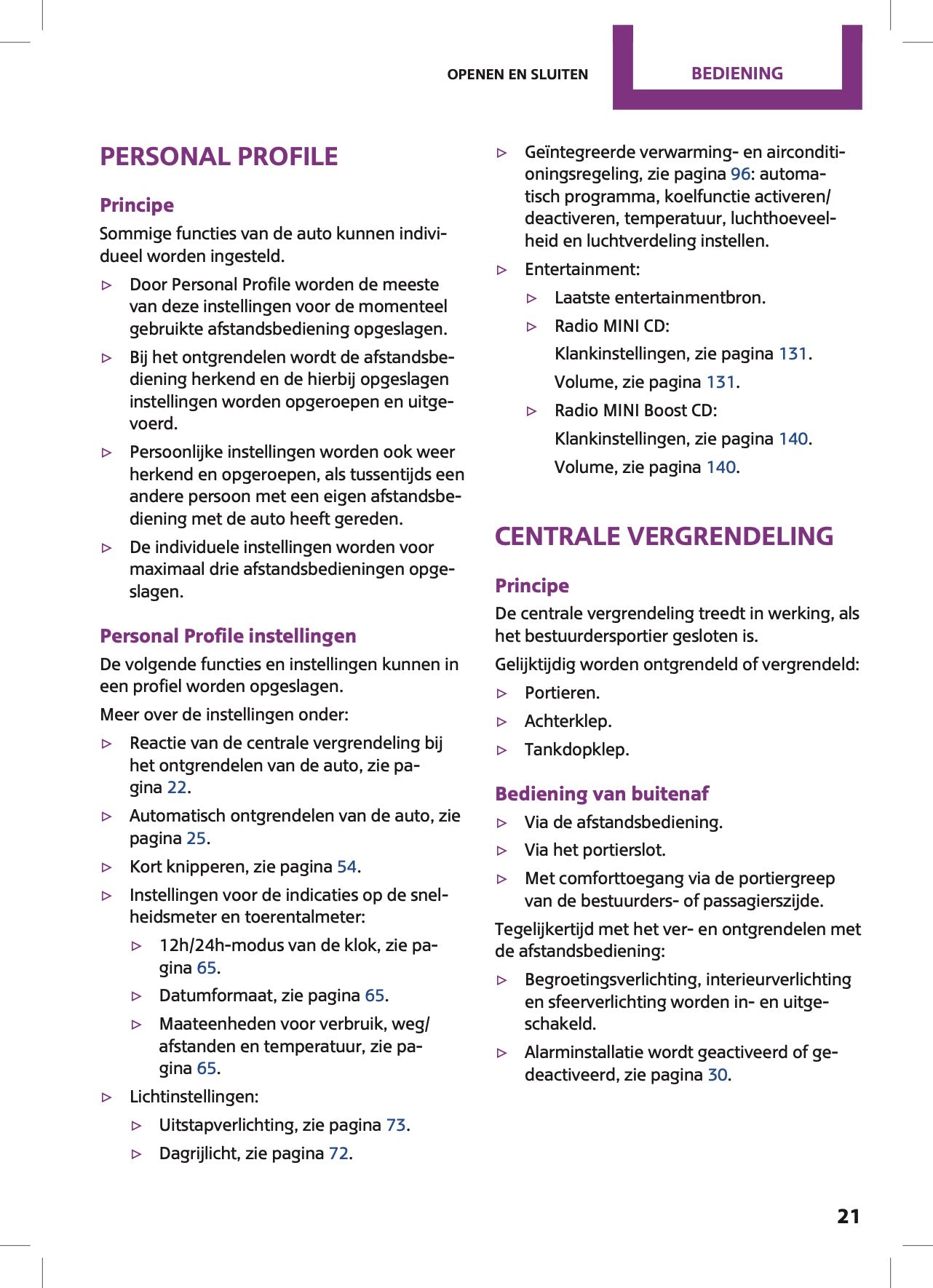 2015 Mini Countryman/Paceman Owner's Manual | Dutch