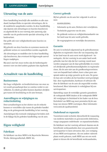 2022 Mini Countryman Owner's Manual | Dutch