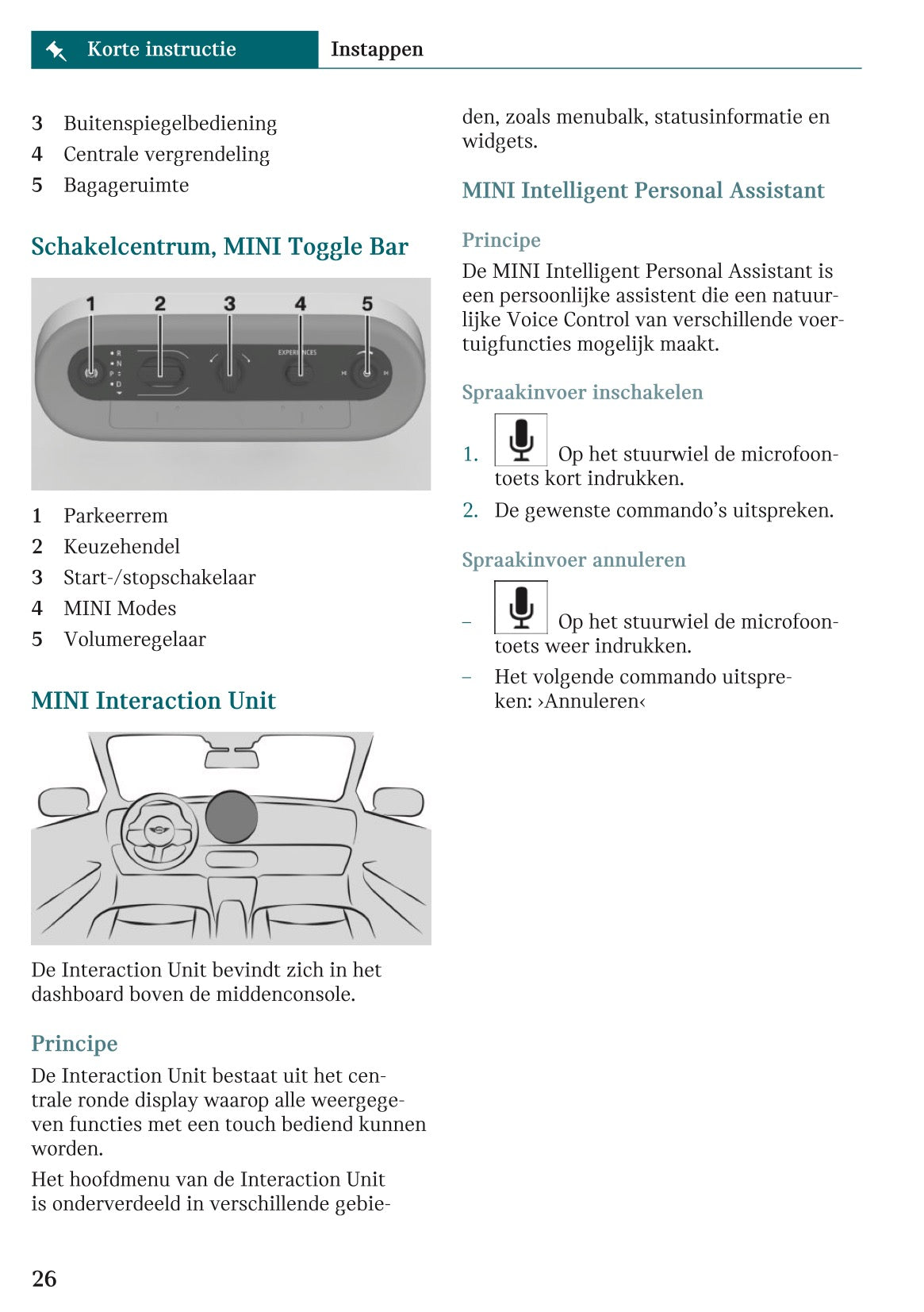2025-2026 Mini Countryman Owner's Manual | Dutch