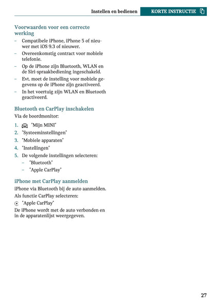 2023 Mini Mini Owner's Manual | Dutch