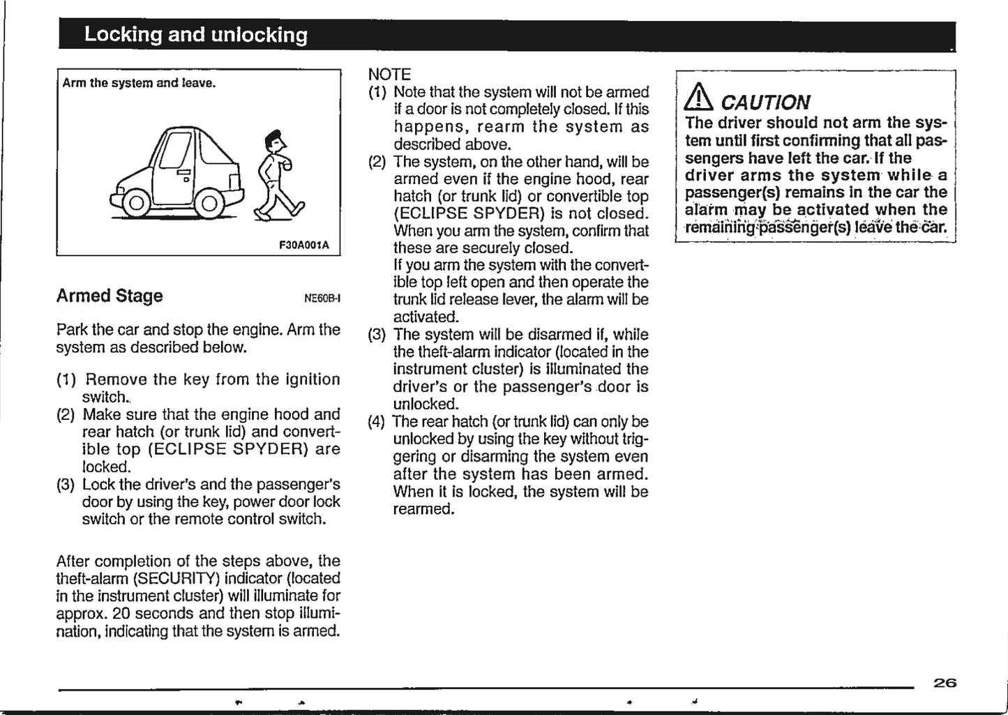 1998 Mitsubishi Eclipse Owner's Manual | English