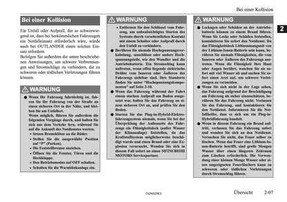 2025 Mitsubishi Outlander PHEV Owner's Manual | German