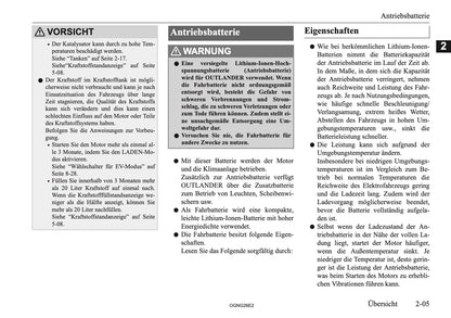2026 Mitsubishi Outlander PHEV Owner's Manual | German
