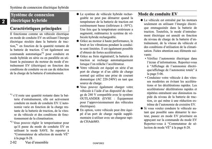 2026 Mitsubishi Outlander PHEV Owner's Manual | French