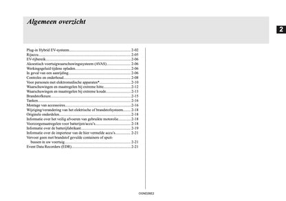 2026 Mitsubishi Outlander PHEV Owner's Manual | Dutch