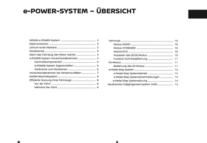 2026 Nissan Qashqai e-Power Bedienungsanleitung | Deutsch