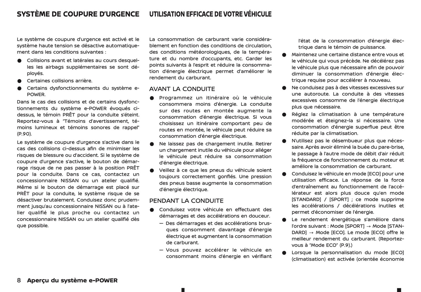 2026 Nissan Qashqai e-Power Owner's Manual | French
