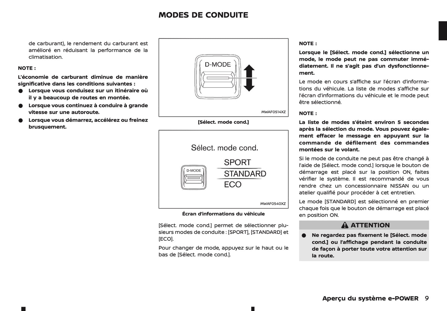 2026 Nissan Qashqai e-Power Owner's Manual | French