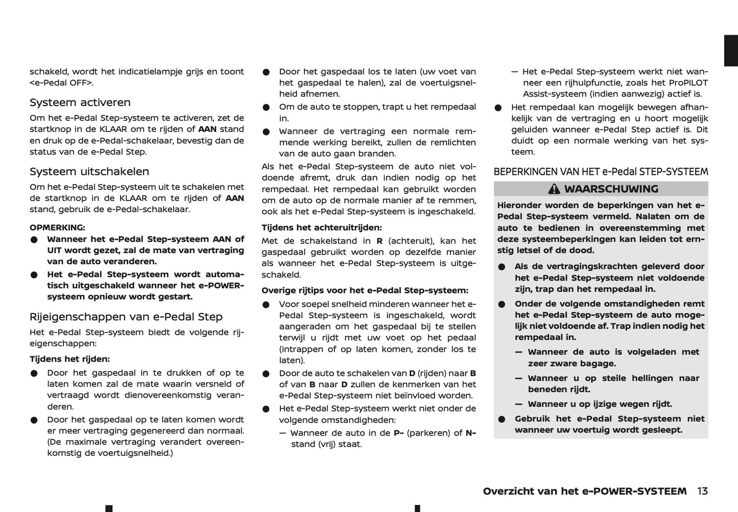 2025-2026 Nissan Qashqai e-Power Gebruikershandleiding | Nederlands