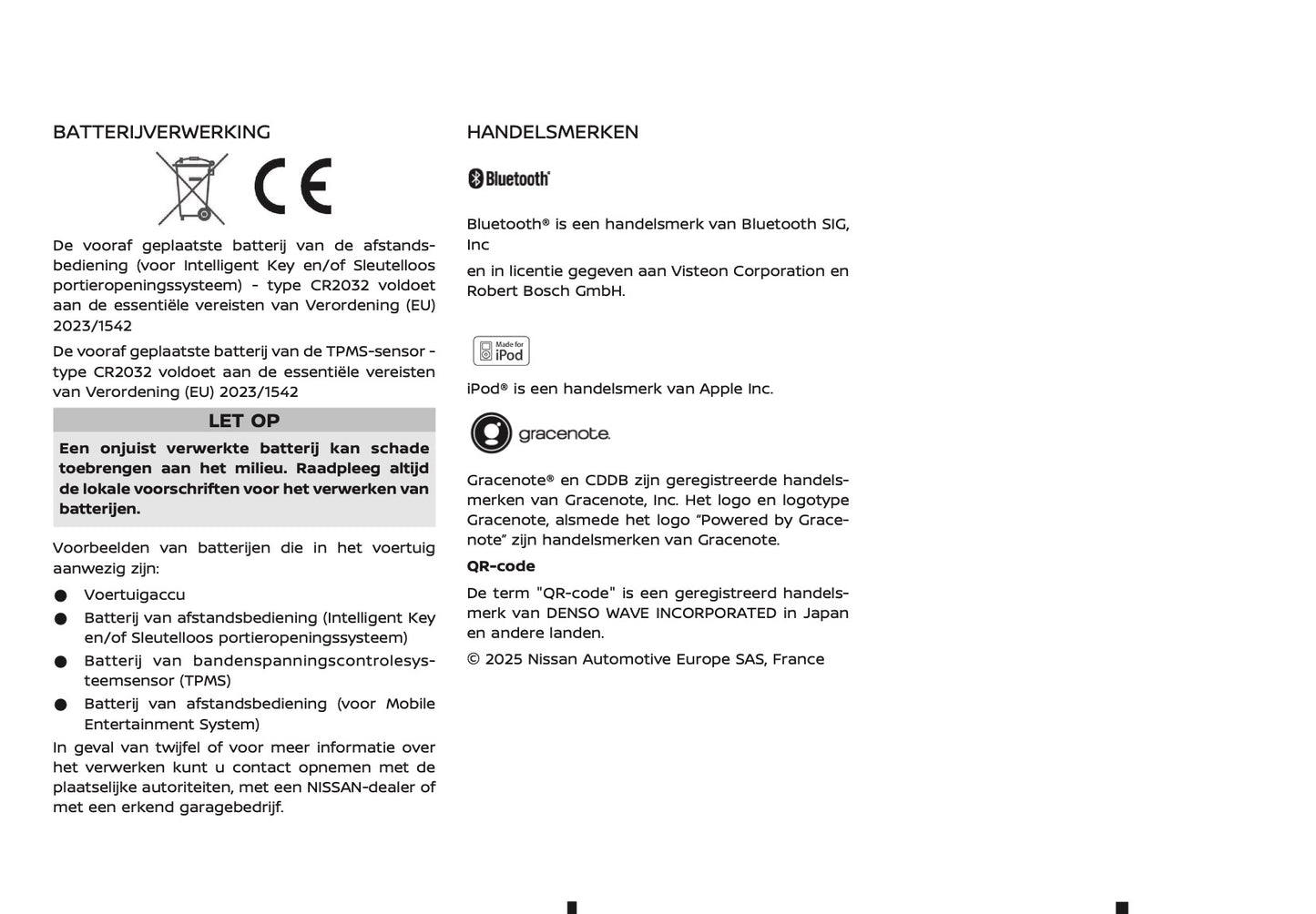 2025-2026 Nissan Qashqai e-Power Gebruikershandleiding | Nederlands