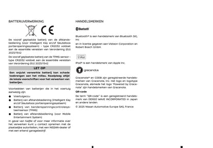 2025-2026 Nissan Qashqai e-Power Gebruikershandleiding | Nederlands