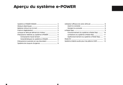 2024-2025 Nissan X-Trail e-Power Owner's Manual | French