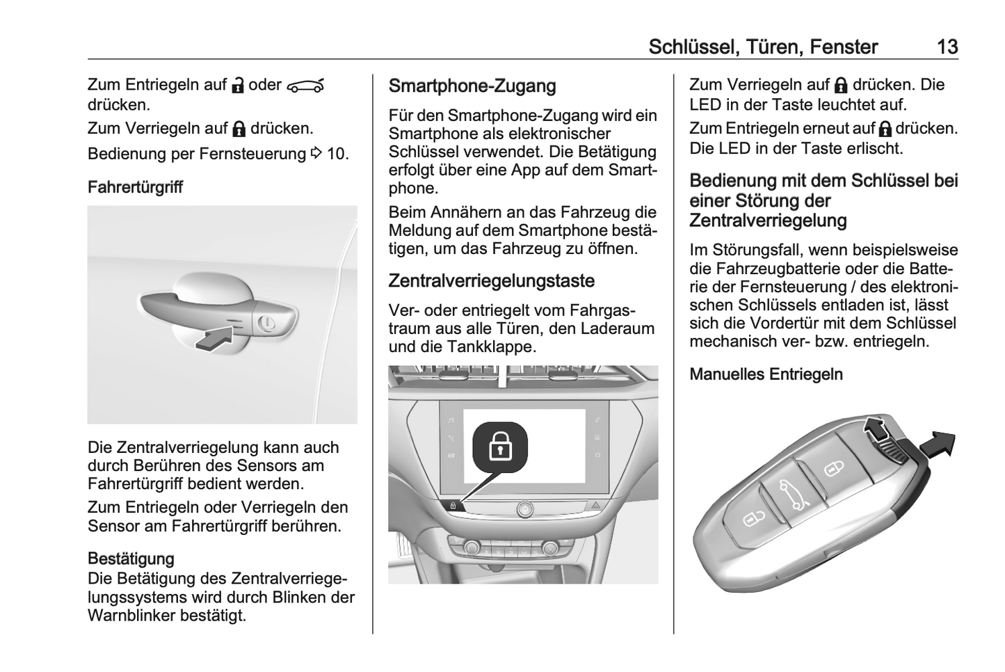 2020-2021 Opel Corsa / Corsa-e Bedienungsanleitung Deutsch