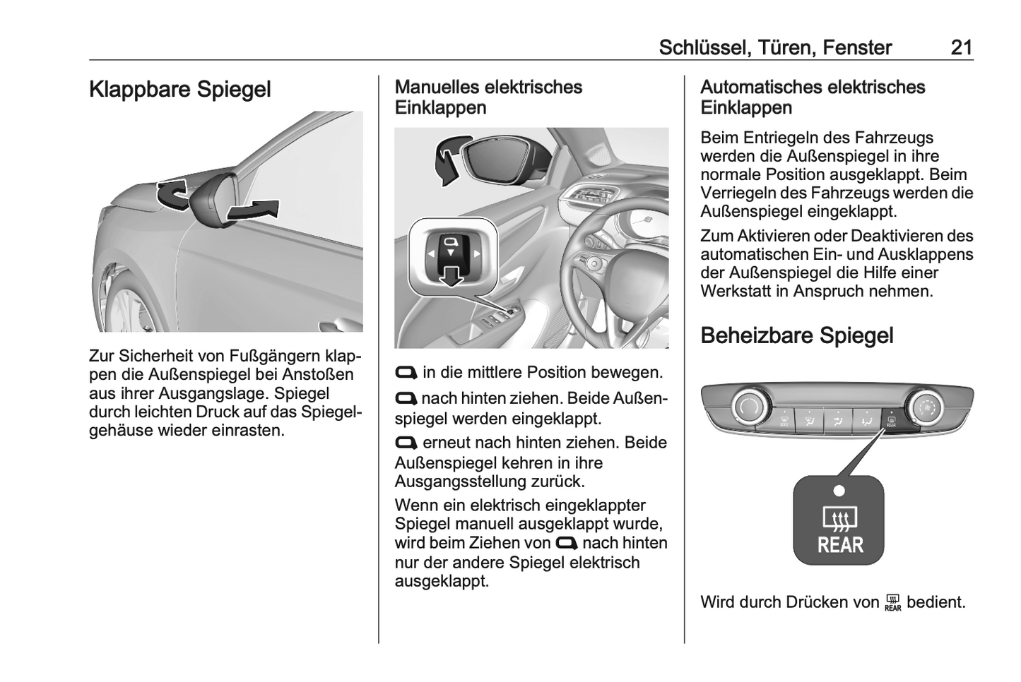 2020-2021 Opel Corsa / Corsa-e Bedienungsanleitung Deutsch