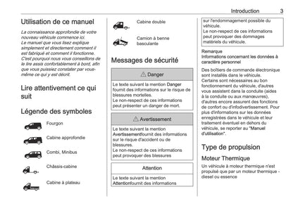 2026 Opel Movano Owner's Manual | French