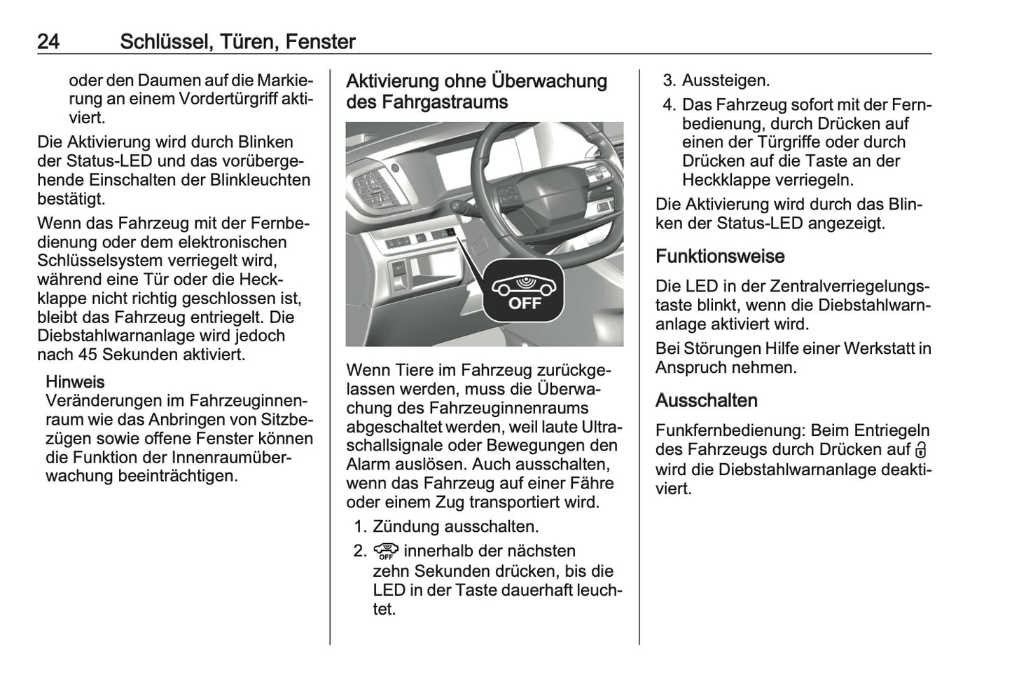 2023-2024 Opel Vivaro Owner's Manual | German