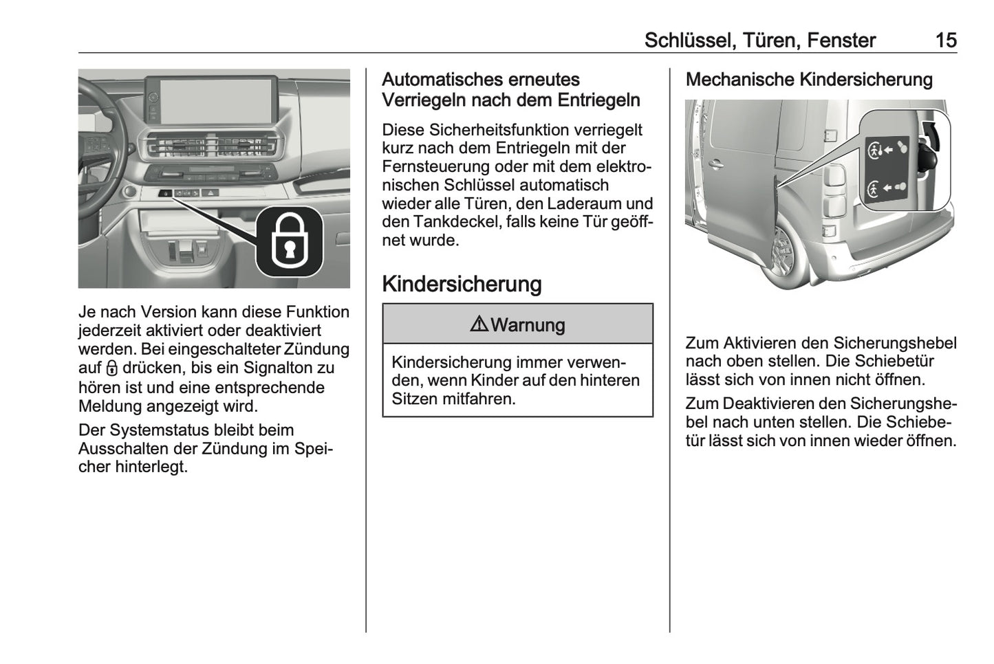 2024-2025 Opel Vivaro Bedienungsanleitung | Deutsch