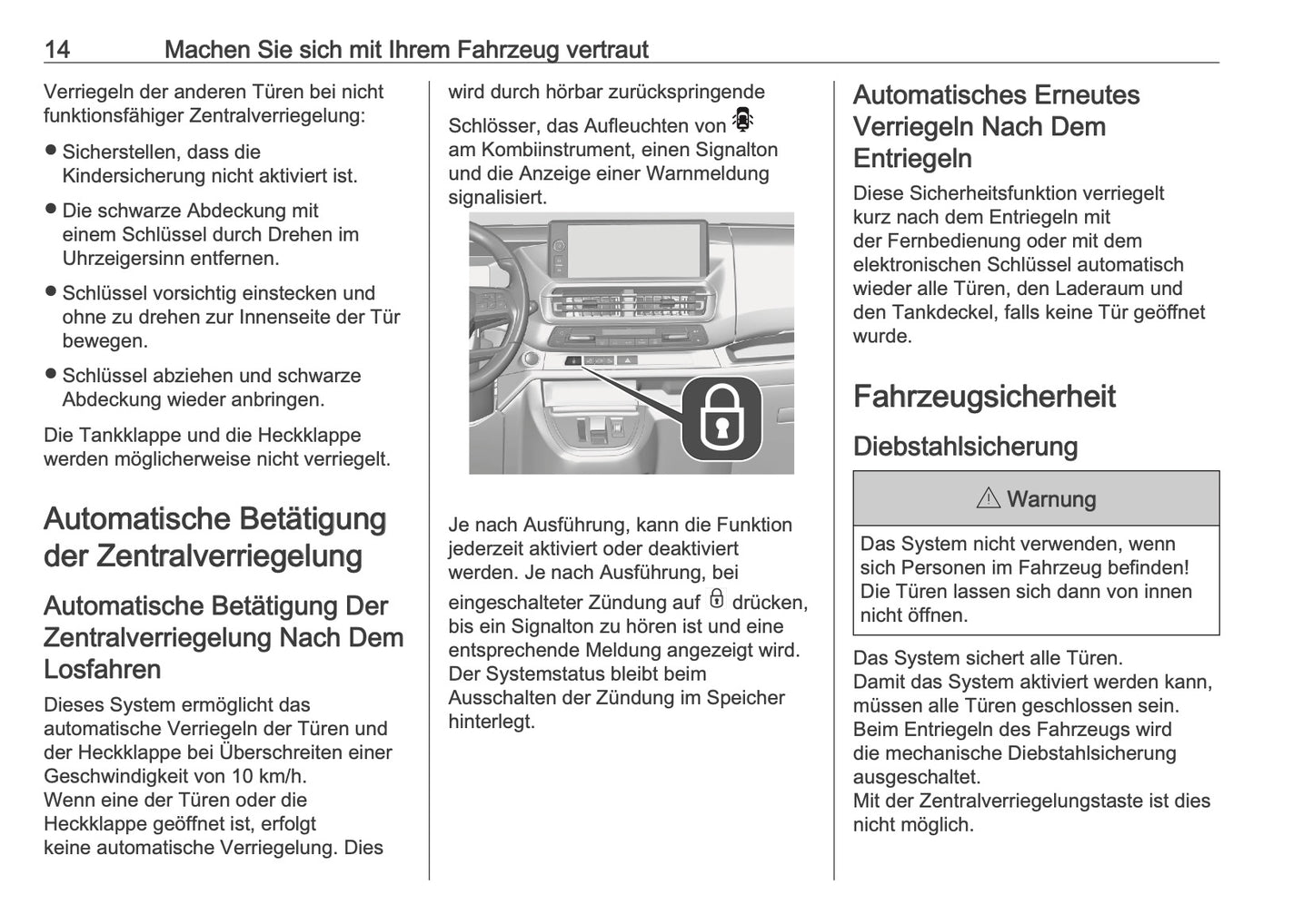 2025-2026 Opel Vivaro Bedienungsanleitung | Deutsch