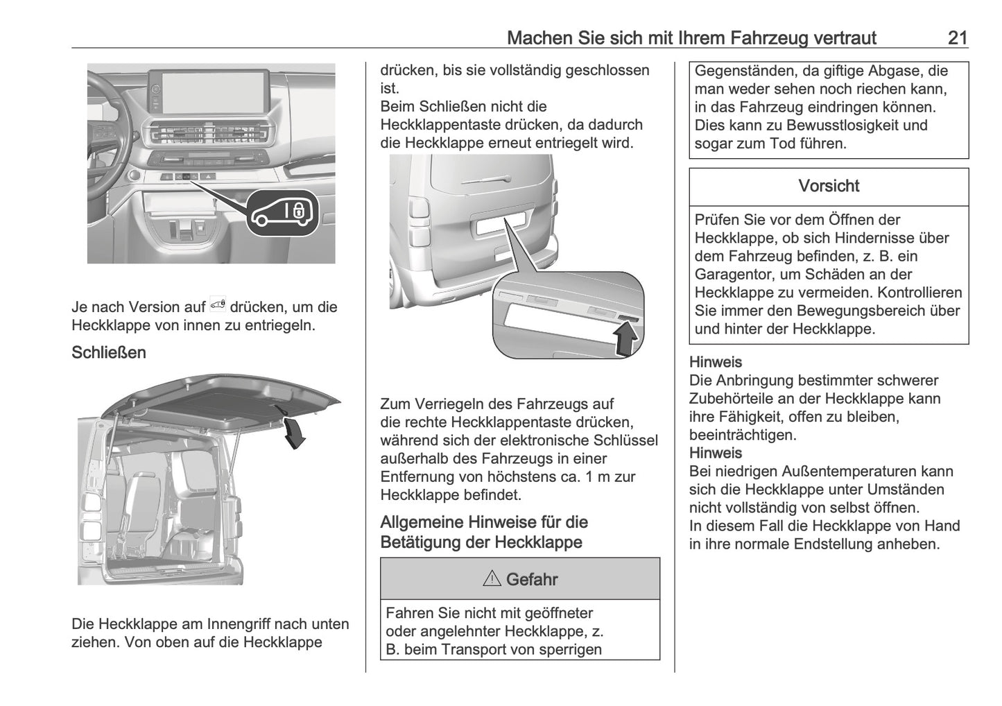 2025-2026 Opel Vivaro Bedienungsanleitung | Deutsch