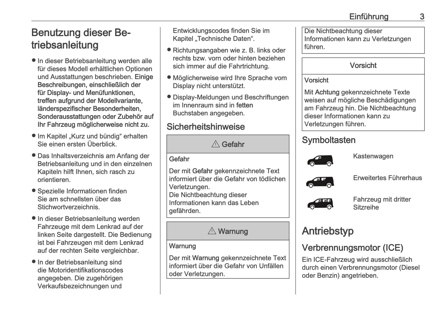 2025-2026 Opel Vivaro Bedienungsanleitung | Deutsch