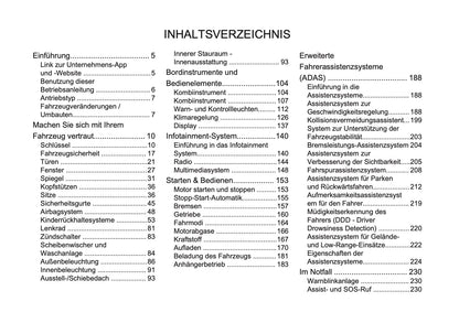 2026 Opel Vivaro Owner's Manual | German