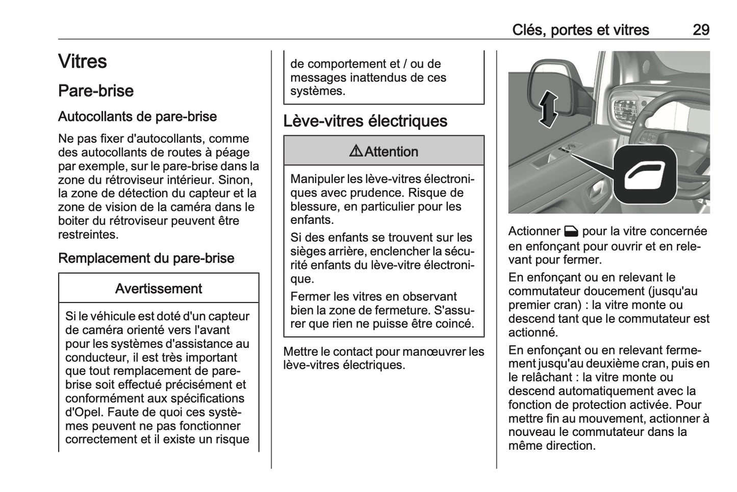2023-2024 Opel Vivaro Owner's Manual | French