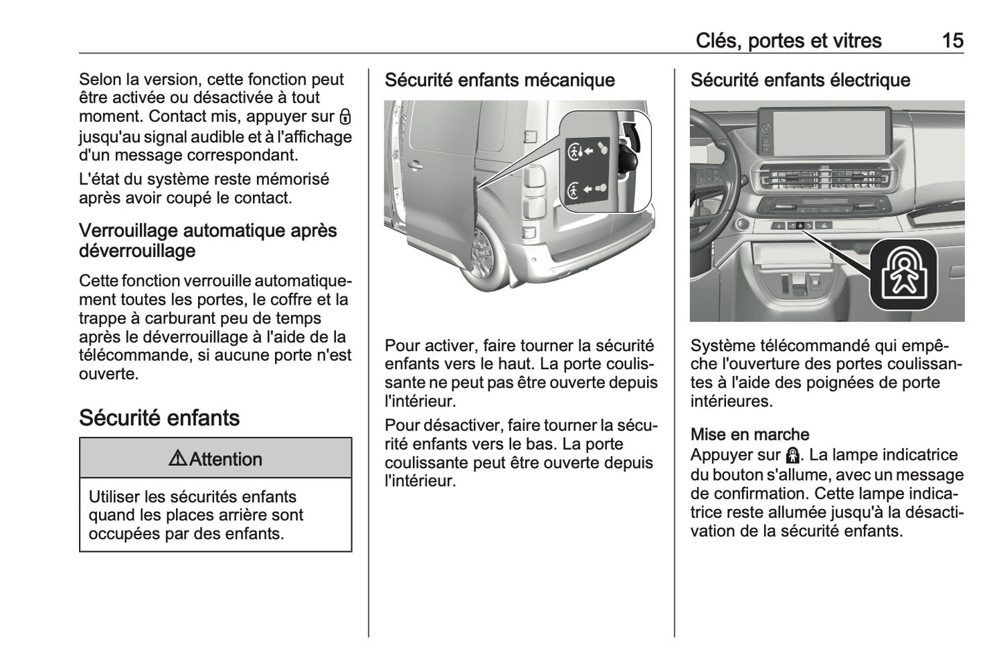 2024-2025 Opel Vivaro Manuel du propriétaire | Français