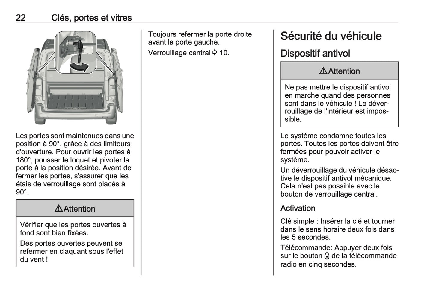 2024-2025 Opel Vivaro Manuel du propriétaire | Français