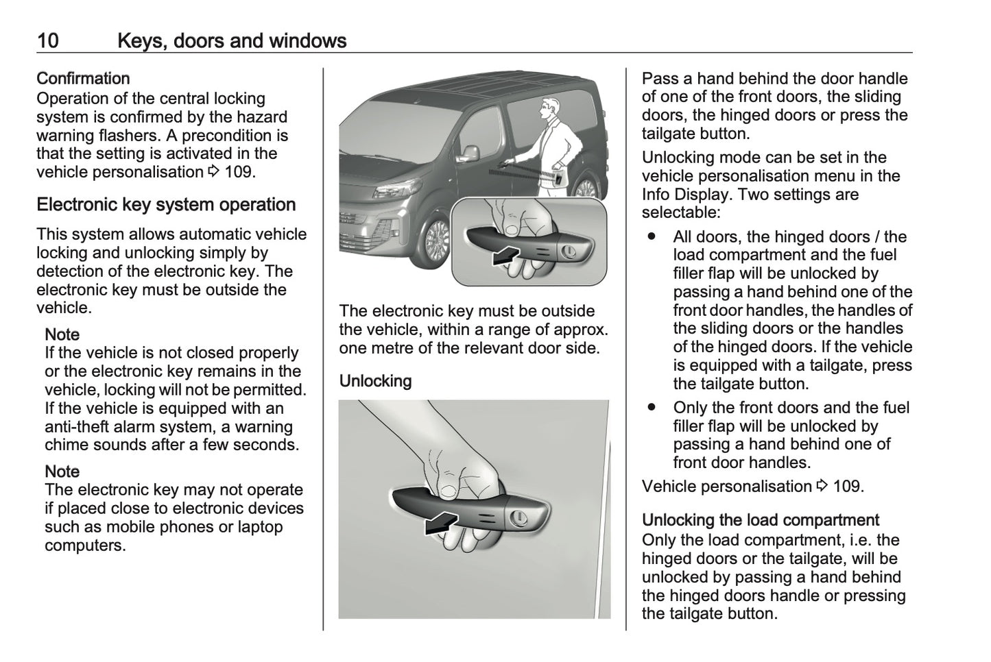 2023-2024 Opel Vivaro Owner's Manual | English