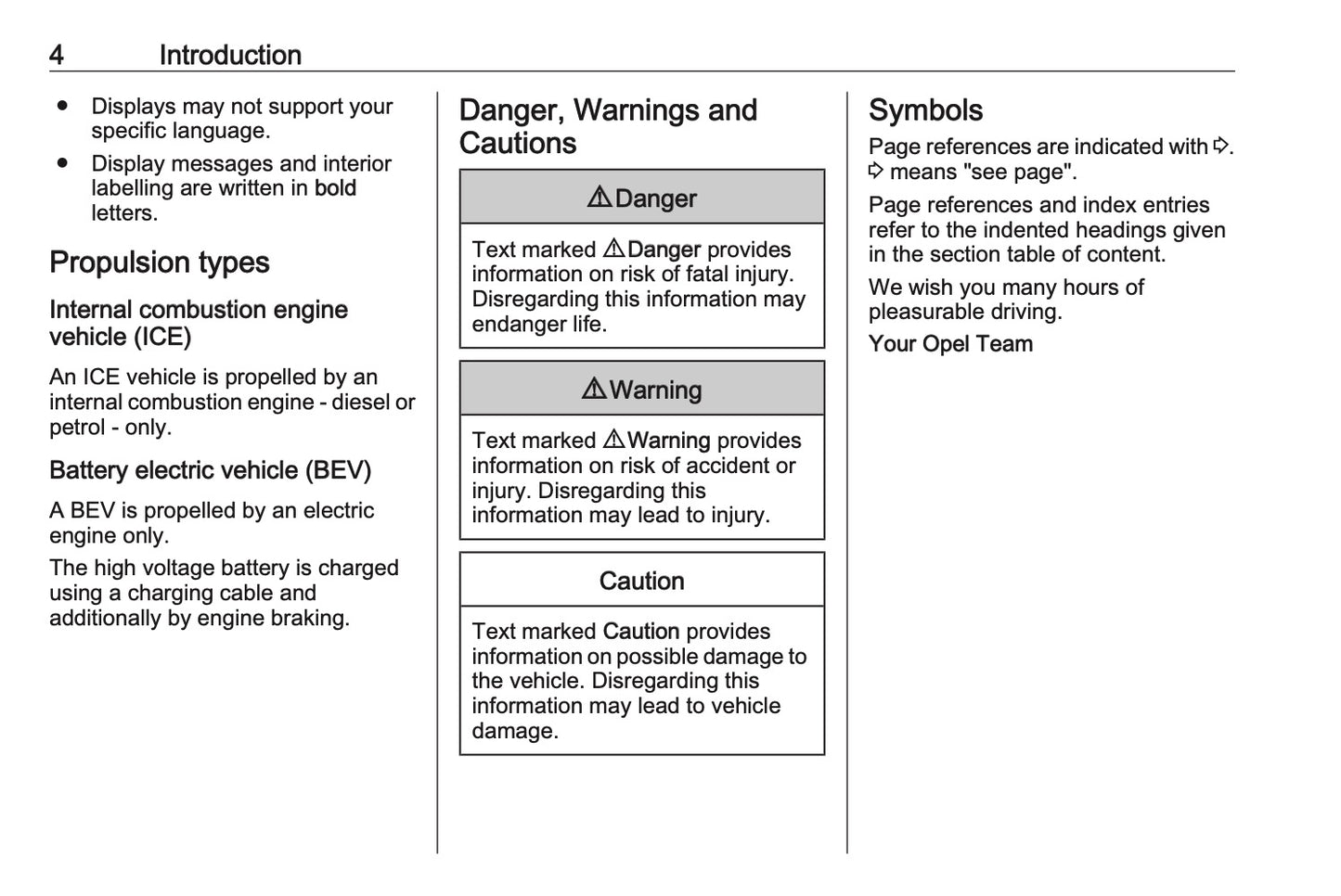 2023-2024 Opel Vivaro Owner's Manual | English