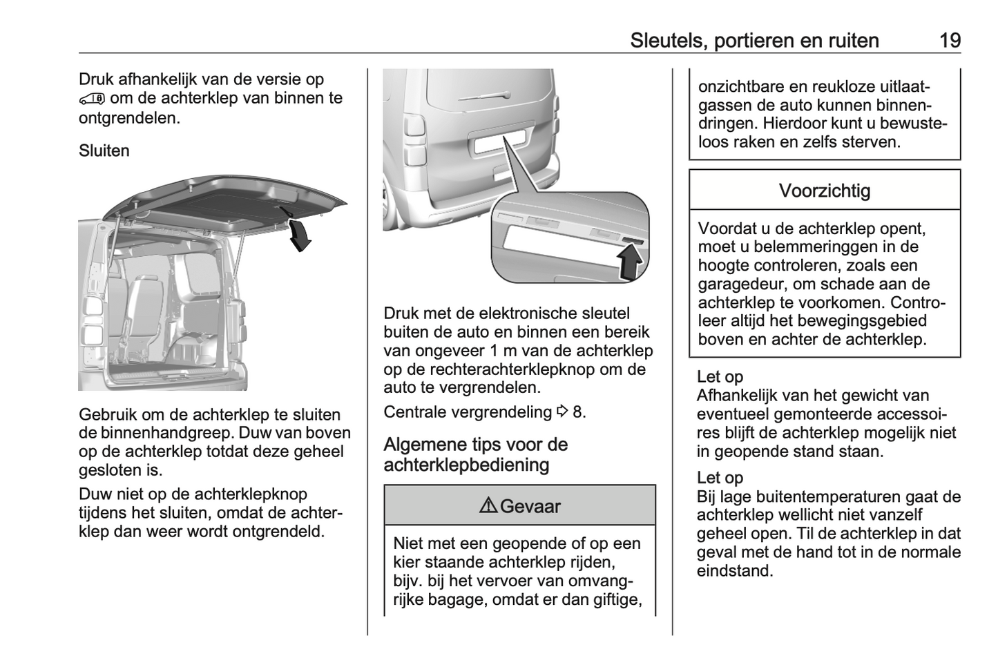 2023-2024 Opel Vivaro Owner's Manual | Dutch