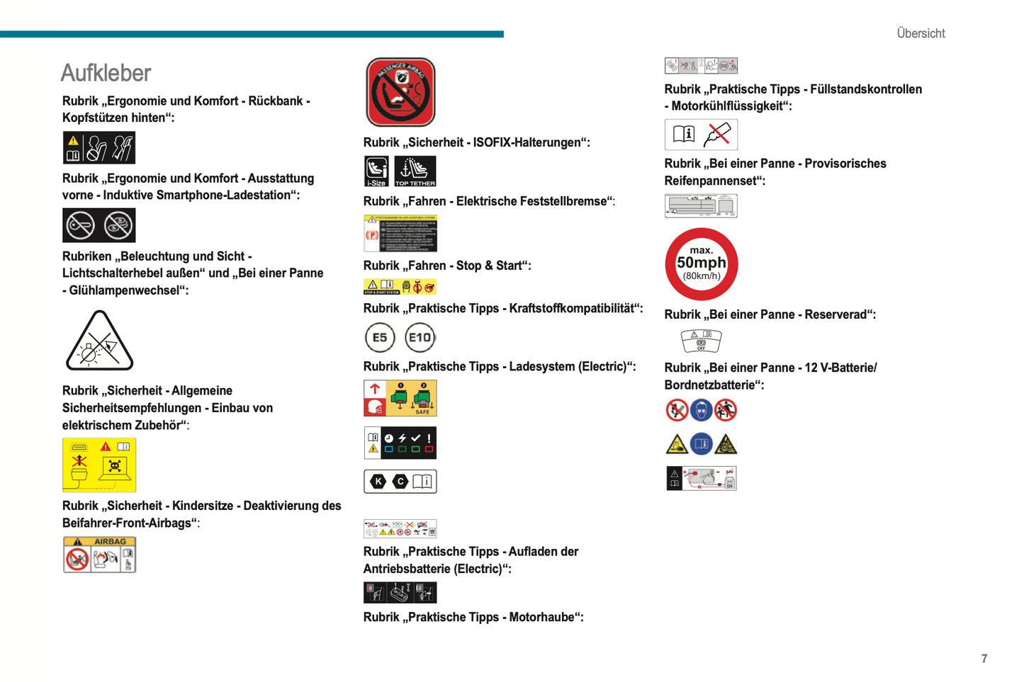 2023-2024 Peugeot 208/e-208 Bedienungsanleitung | Deutsch