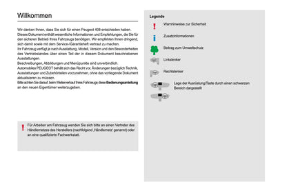 2022-2024 Peugeot 408 Bedienungsanleitung | Deutsch