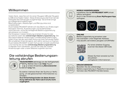 2024-2026 Peugeot 408/e-408 Bedienungsanleitung | Deutsch