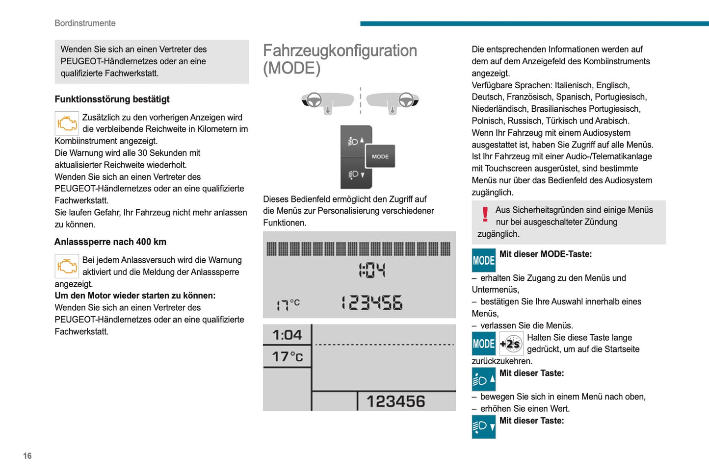 2021-2024 Peugeot Boxer Owner's Manual | German