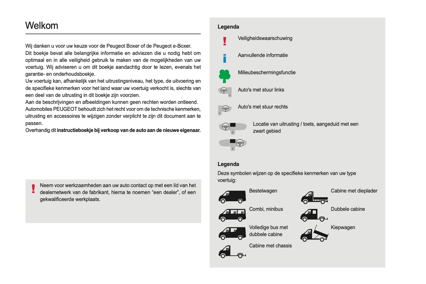 2021-2024 Peugeot Boxer/e-Boxer Bedienungsanleitung | Niederländisch