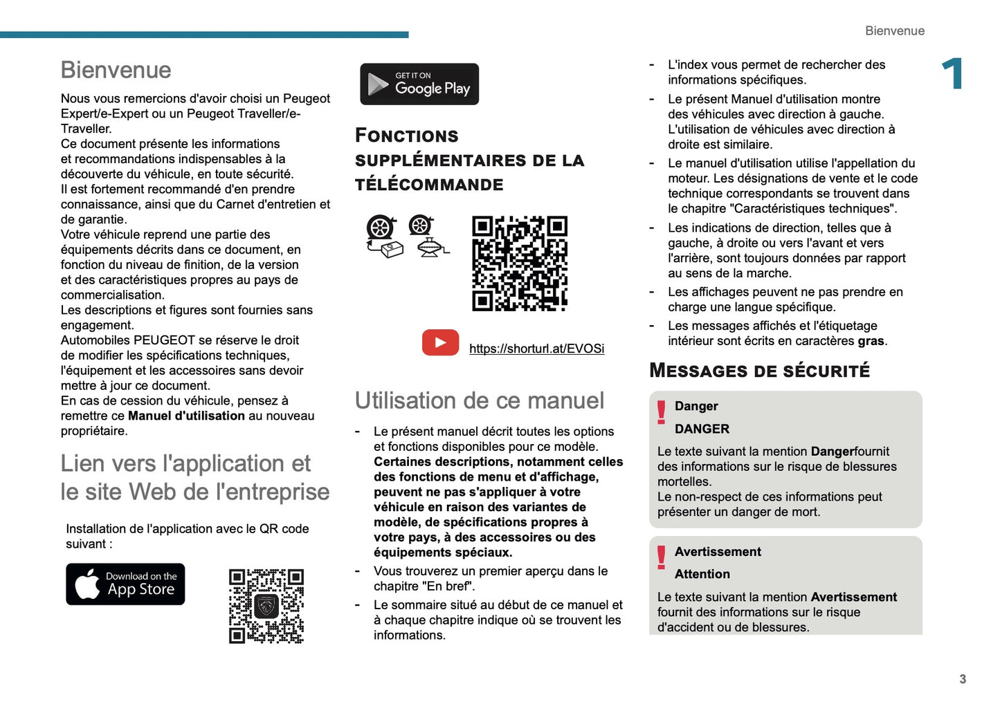 2025 Peugeot Expert/Traveller Owner's Manual | French