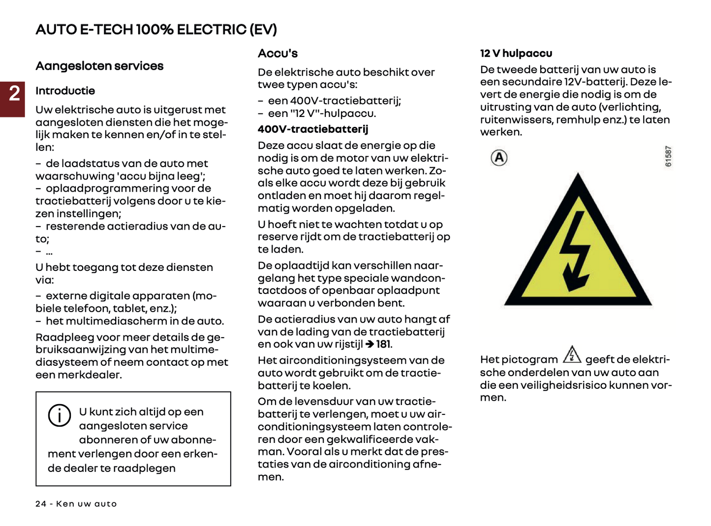 2024-2025 Renault 5 E-Tech Owner's Manual | Dutch