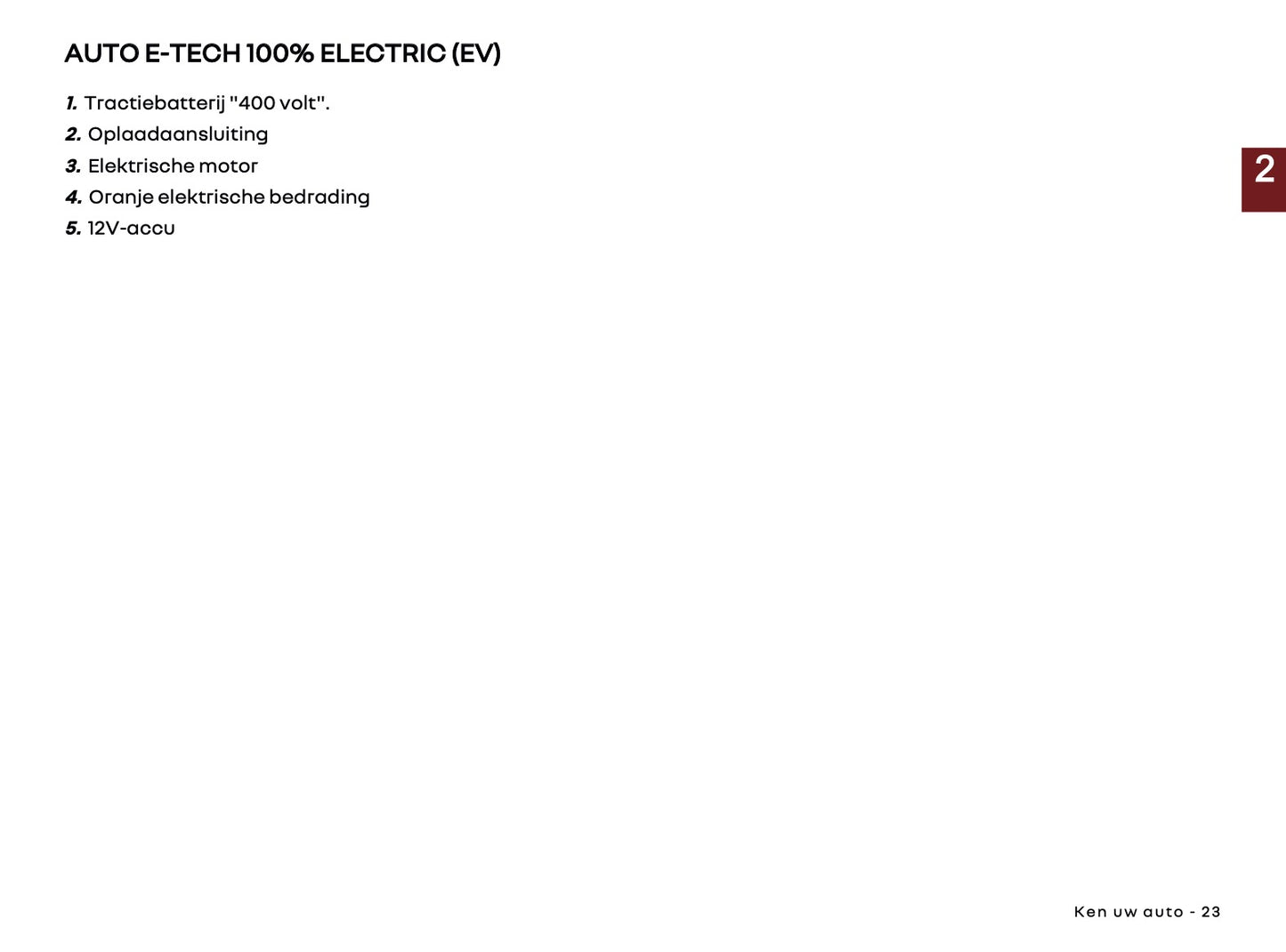 2025 Renault 5 E-Tech Gebruikershandleiding | Nederlands