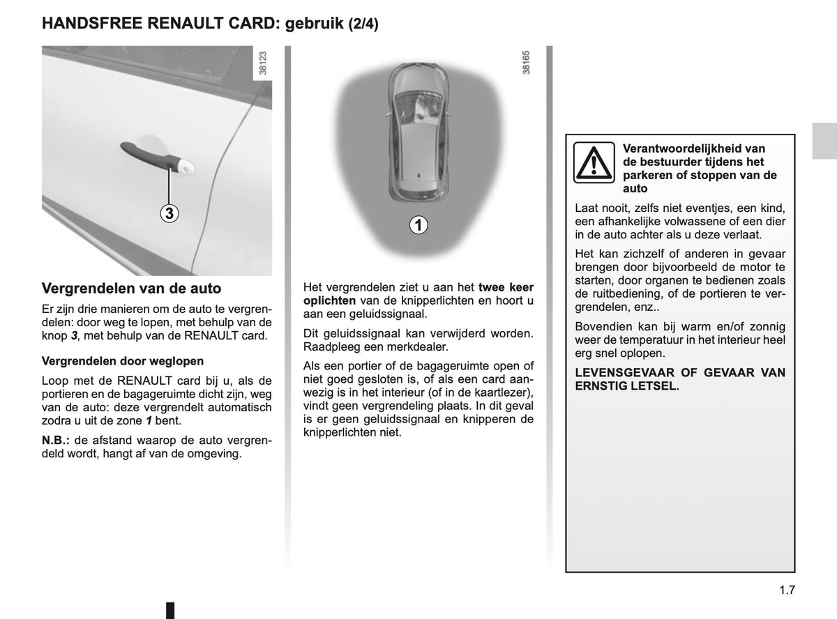 2016-2017 Renault Captur Owner's Manual | Dutch
