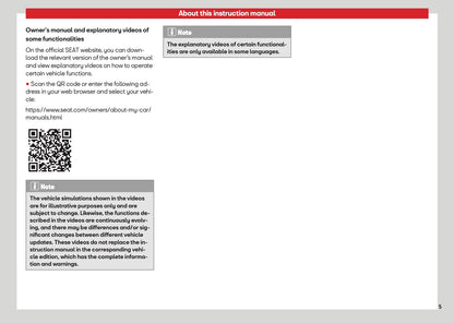 2026 Seat Ateca Owner's Manual | English