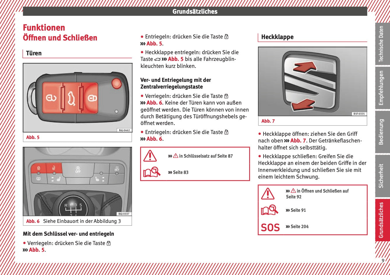 2015 Seat Ibiza Owner's Manual | German