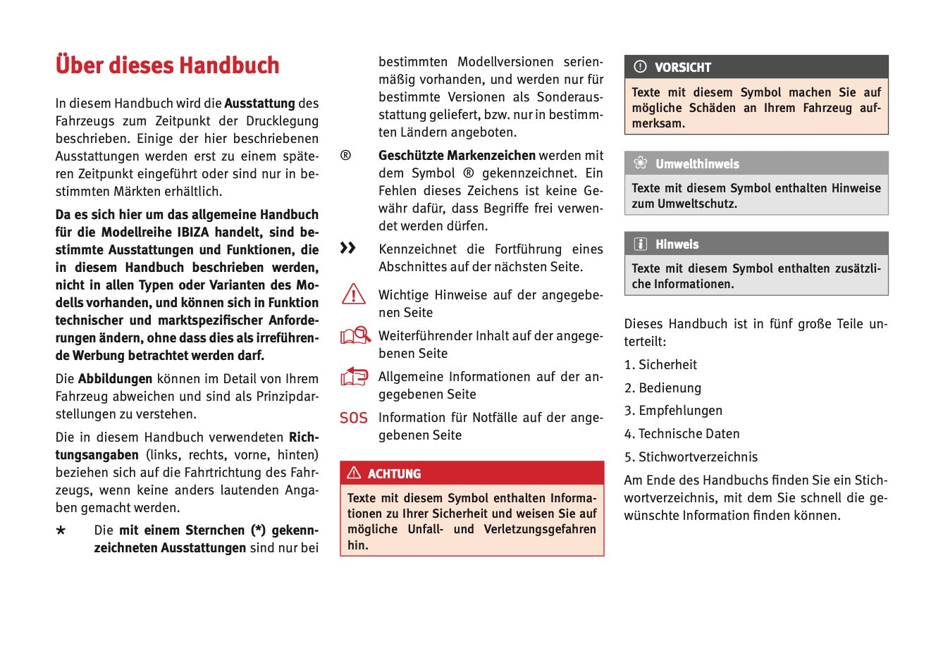 2015 Seat Ibiza Owner's Manual | German