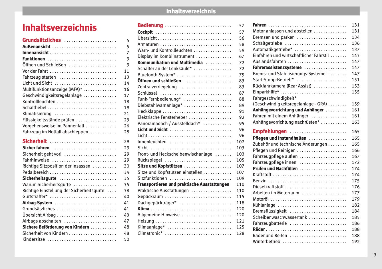 2015 Seat Ibiza Owner's Manual | German