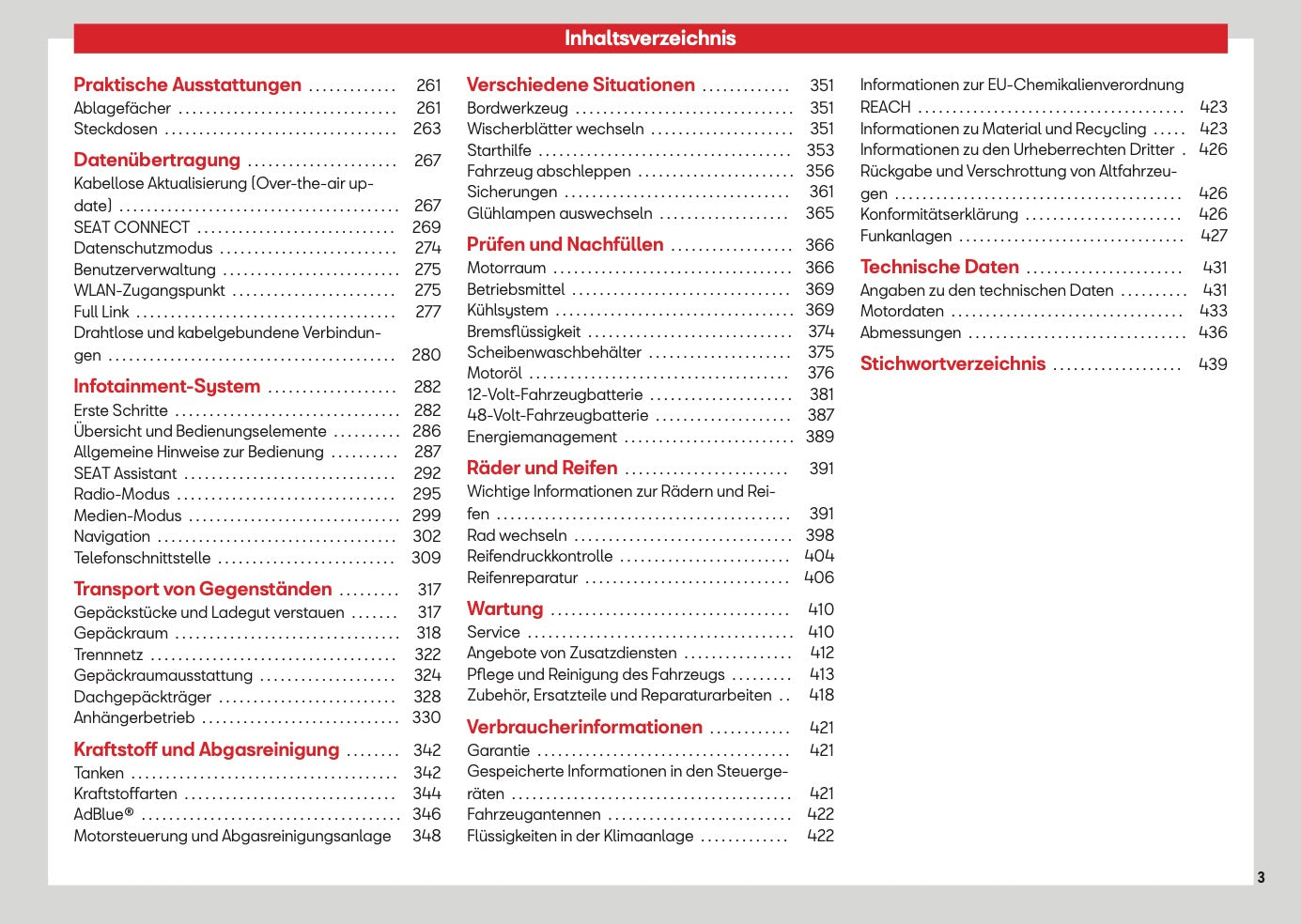 2026 Seat Leon/Leon Sportstourer Owner's Manual | German