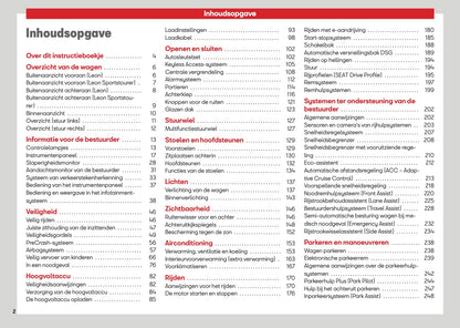 2026 Seat Leon/Leon Sportstourer Owner's Manual | Dutch
