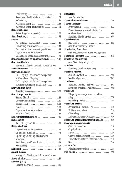 2015-2016 Smart ForFour Owner's Manual | English