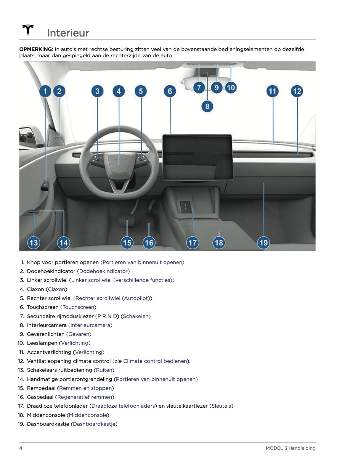 2023-2024 Tesla Model 3 Owner's Manual | Dutch