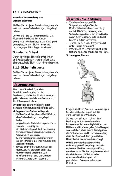 2025-2026 Toyota Aygo X Bedienungsanleitung | Deutsch