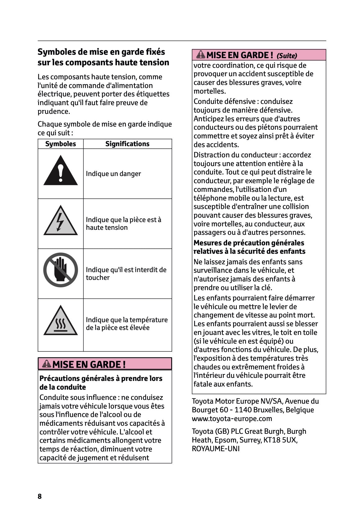 2025-2026 Toyota Aygo X Owner's Manual | French